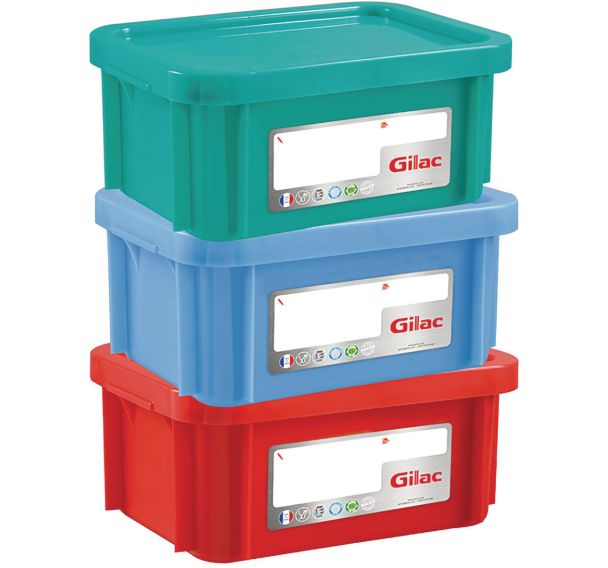 Bac gerbable avec couvercle - Longueur 395 mm - 12 à 15 L - Gilac