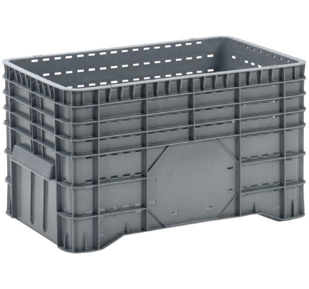 Bac gerbable sans roulettes 300 L parois ajourées