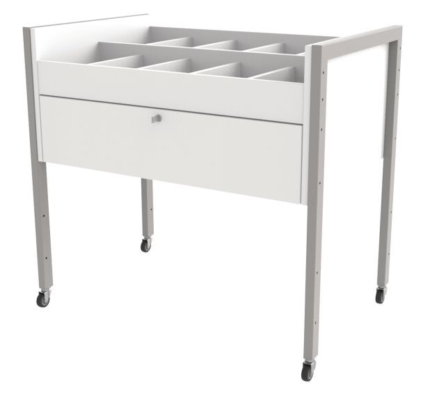 Bac multimédia Ellipse structure métal - Manutan Expert