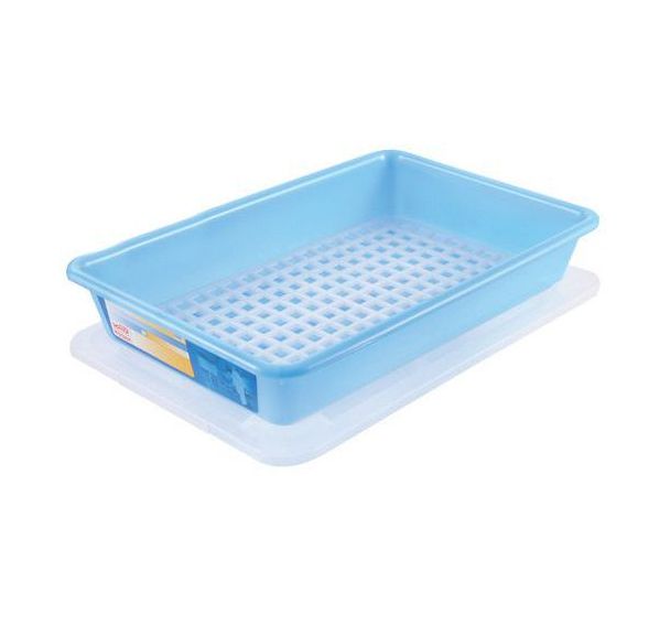Bac plat gerbable et emboîtable HACCP avec couvercle - Longueur 445 à 491 mm - 5 à 8 L - Gilac