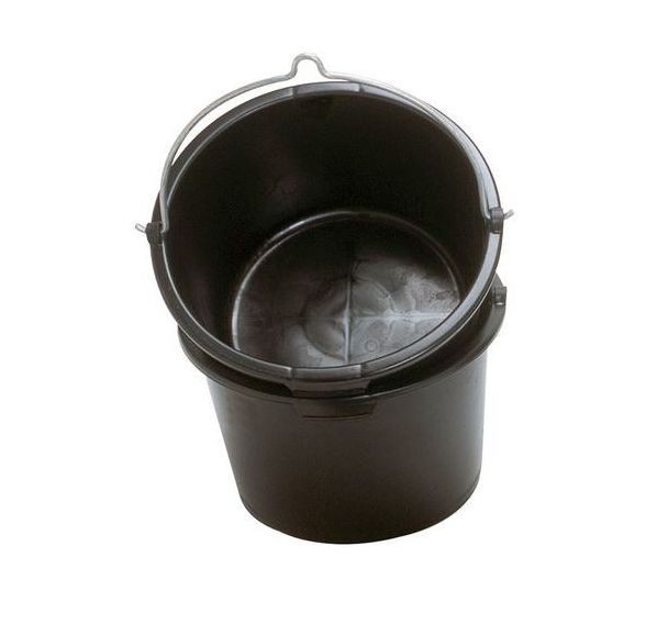 Bac rond en polyéthylène noir 40 litres - Mondelin
