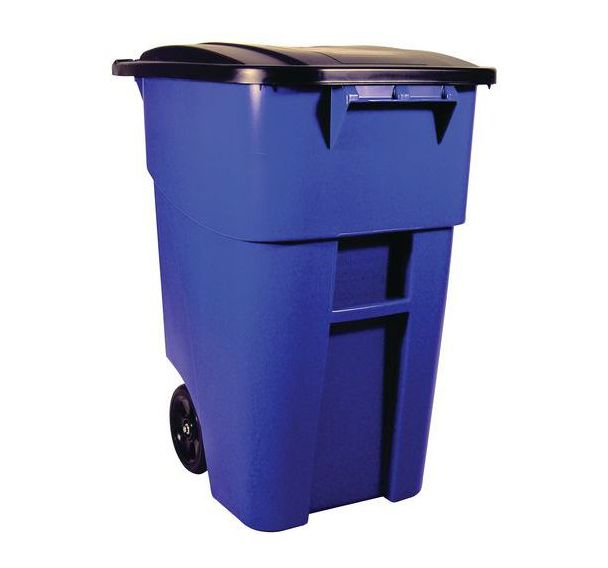 Bac roulant BRUTE avec couvercle Rubbermaid