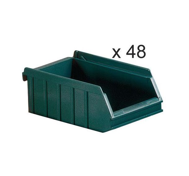 Bacs à bec empilables - Longueur 175 mm - 1 L - Lot de 48