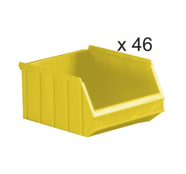 Bacs à bec empilables - Longueur 250 mm - 6 L - Lot de 46