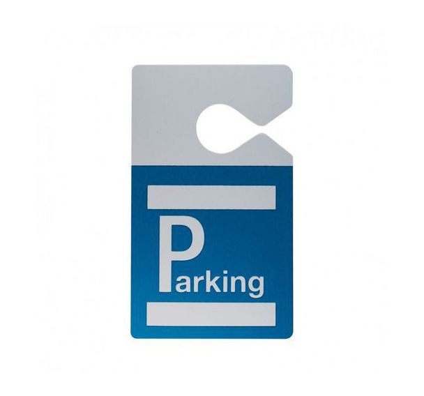 Badge parking avec accroche rétroviseur - Bleu roi