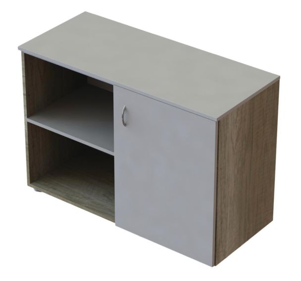 Bahut Quiétub 1 porte + 2 niches Tabac/Gris