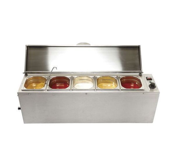 Bain-marie électrique 5 cuves +vidange