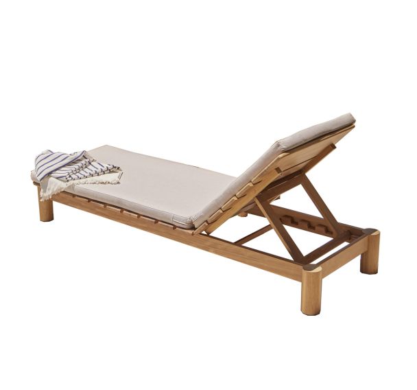Bain de soleil Bari assise et structure Iroko + coussin