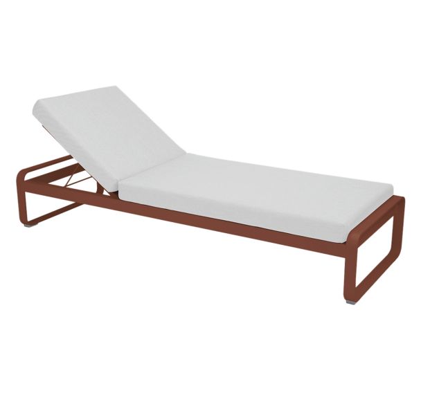 Bain de soleil Bellevie coussin blanc grisé Fermob