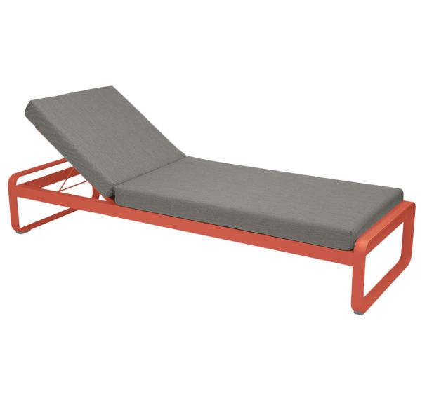 Bain de soleil Bellevie coussin taupe grisé Fermob