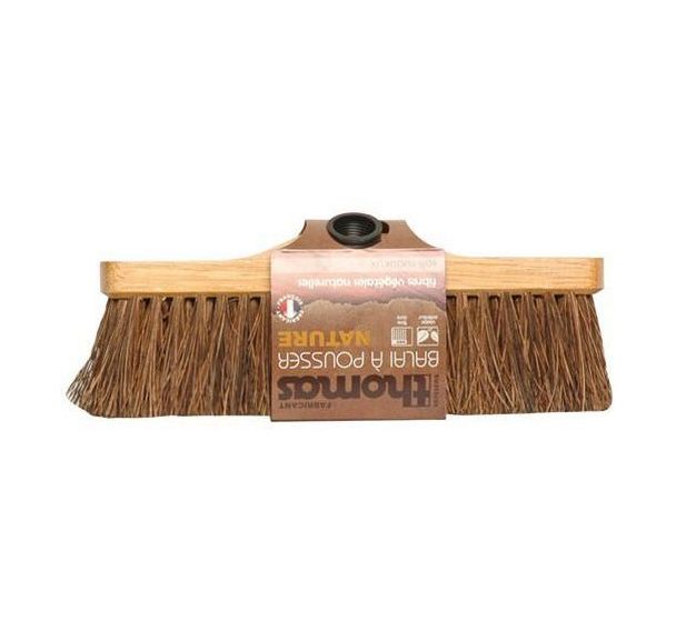 Balai à pousser en fibre longue végétale