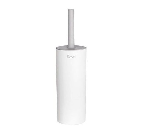Balai brosse WC avec couvercle blanc