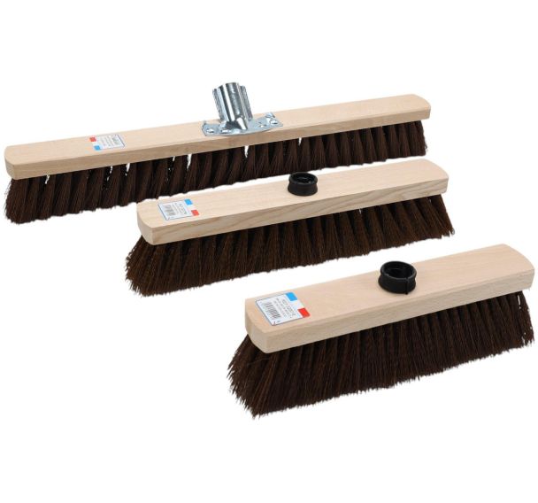 Balai en bois poils de coco synthétique PET - Maine Brosserie