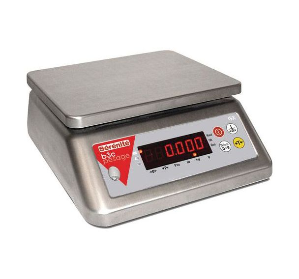 Balance compacte tout inox GX - Portée 3 à 30 kg - B3C