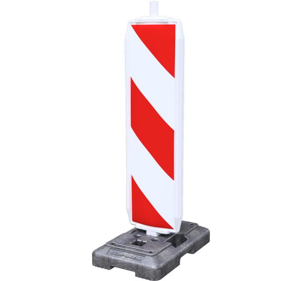 Balise plastique 40-Film classe 1-Hachuré-Deux faces-Schake