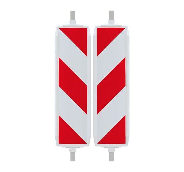 Balise plastique 40A - Film classe 1 - Hachuré - Deux faces - Schake