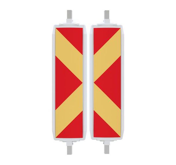 Balise plastique 40A - Film classe RA2 - Flèche - Deux faces