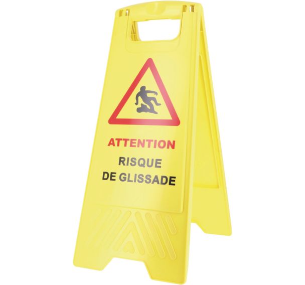 Balise pliante avec signalisation de risque glissade