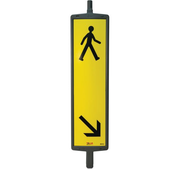 Balise temporaire double face K5c Déviation piétons