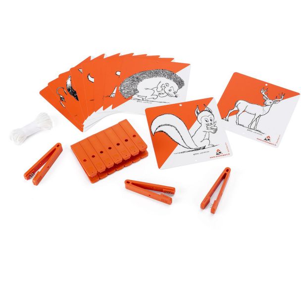 Balises et Pinces d'orientation animaux - lot de 10 - Orientsport