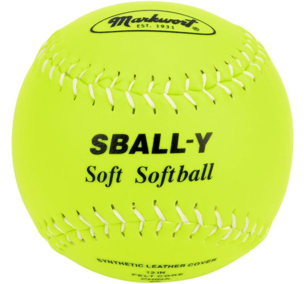 Balle de Softball 12'' Soft Flex jaune fluo