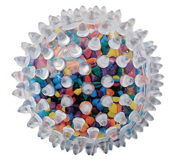Balle sensorielle avec perles et inserts