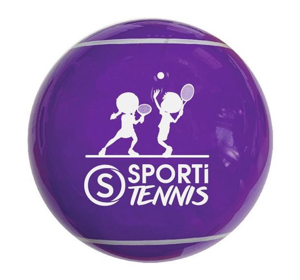 Balle tennis galaxie violette