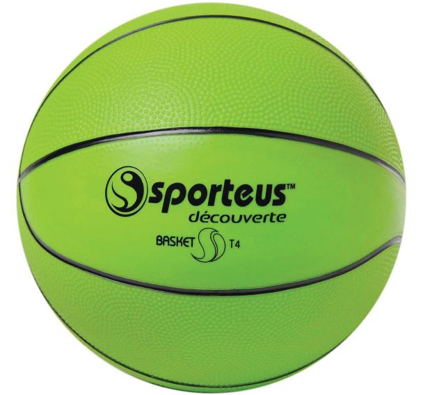 Ballon Basket Initiation PVC Sporteus T4 Ø 210mm 360 g vert