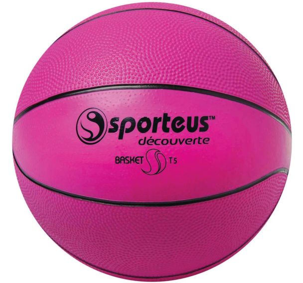 Ballon Basket Initiation PVC Sporteus T5 Ø 220mm 400 mauve