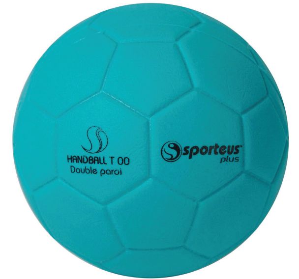 Ballon Hand Init. Double mousse PVC Sporteus T00 Ø145 bleu