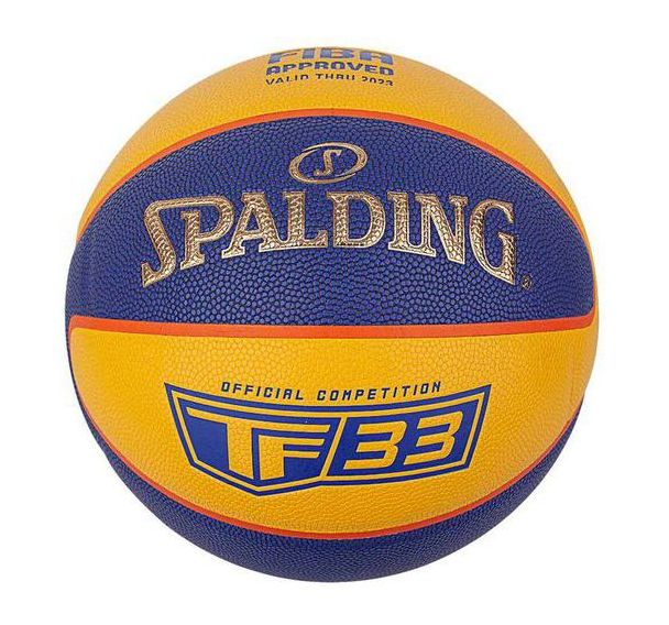 Ballon basket - Spalding TF33 gold indoor/outdoor 3x3