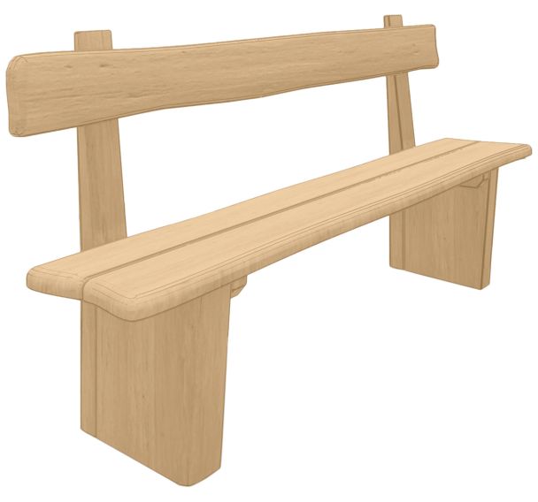 Banc 150 cm robinier