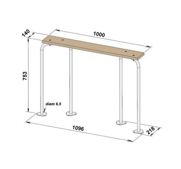 Banc 1M pour abri fumeur - Mottez