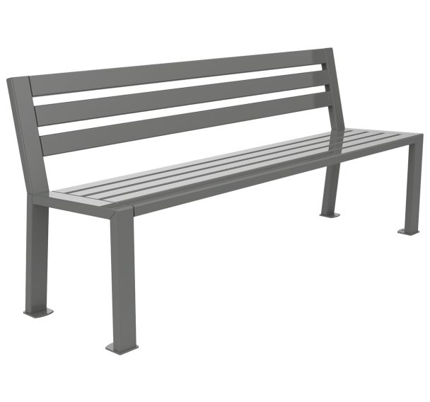 Banc BERLIN 1.80 m métal tubes horizontales - BUTON DESIGN
