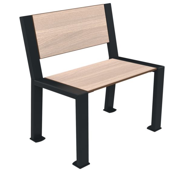 Banc BERLIN 1 place bois/métal - BUTON DESIGN