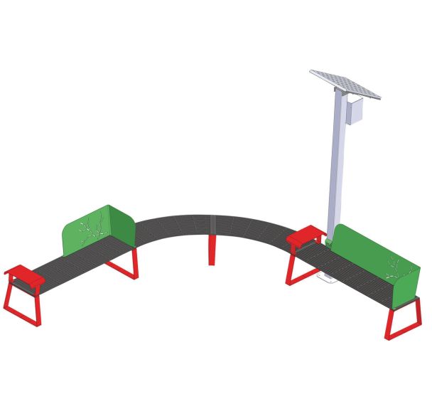 Banc Banki ensemble complet-Tolerie Forezienne