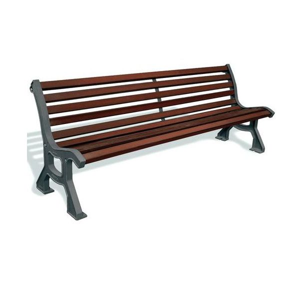 Banc Camoda 200 cm bois exotique/fonte - Manutan Expert