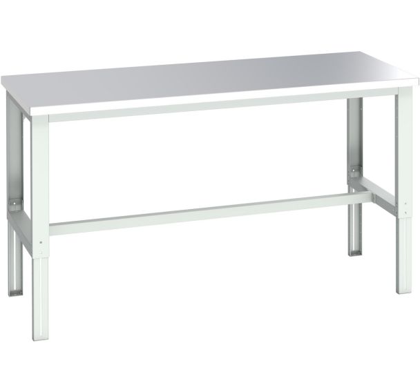 Banc Cubio acier inoxydable-2000x900x740-1140mm-Bleu