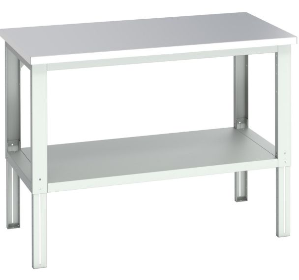 Banc Cubio acier inoxydable étagère-1500x900x740-1140mm-Bleu