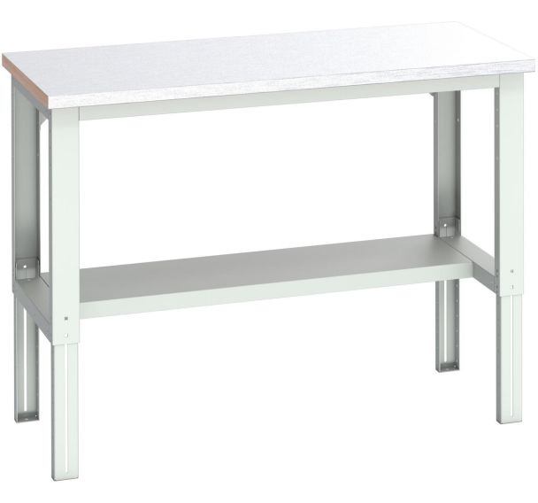 Banc Cubio acier mi-étagère-1500x750x740-1140mm-Bleu