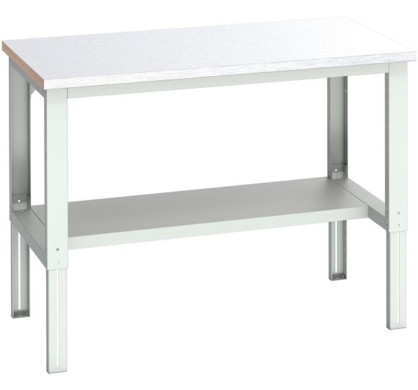Banc Cubio acier mi-étagère-1500x900x740-1140mm-Bleu