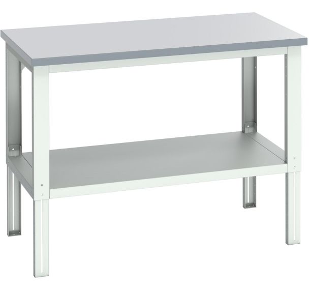 Banc Cubio avec étagère-1500x900x740-1140mm-Bleu