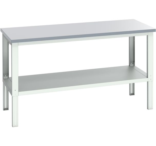 Banc Cubio avec étagère-2000x900x740-1140mm-Bleu