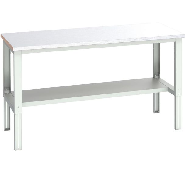 Banc Cubio revêtement acier mi-étagère-2000x900x740mm-Bleu