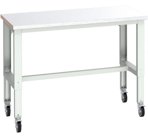 Banc Cubio sur roues acier-1500x750x840-1140mm-Bleu