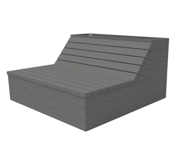 Banc EDEN 180 cm avec jardinère plastique recyclé - Espace Urbain