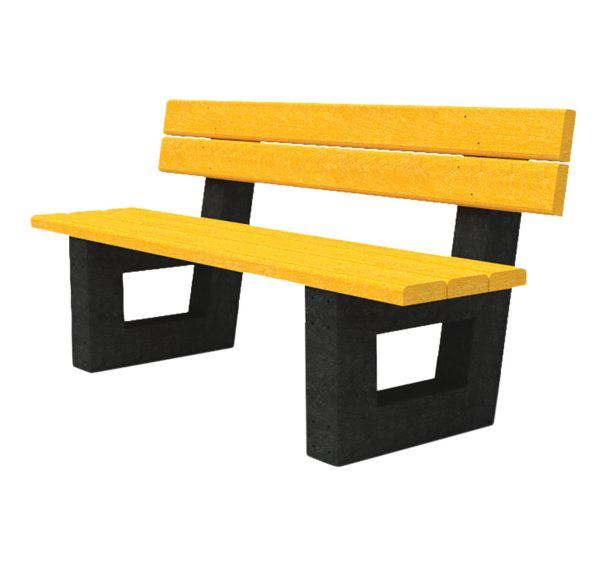 Banc ESCAPADE primaire 150 cm plastique recyclé - Espace Urbain