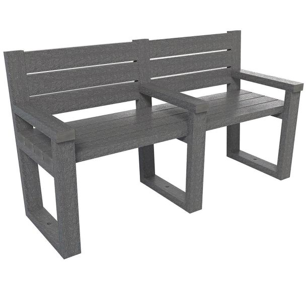 Banc Emeraude plastique recyclé Espace Urbain