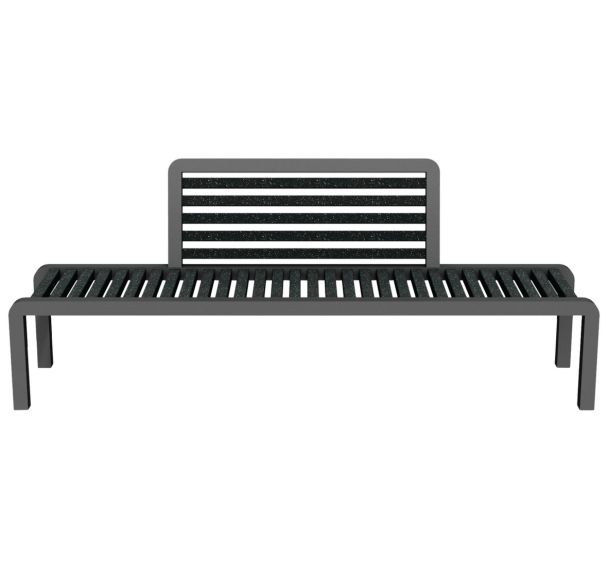 Banc GAMAY 200 cm dossier lattes Ipra - structure alu - Urbemob