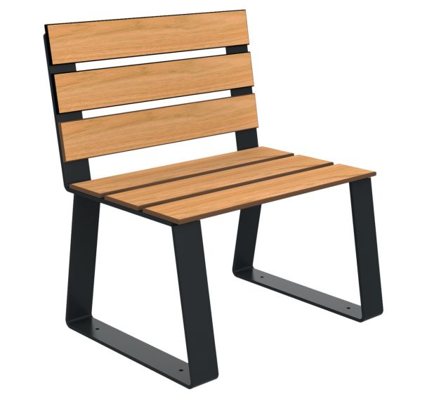 Banc HAVANE 1 place lames bois/métal - BUTON DESIGN